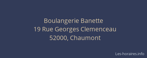 Boulangerie Banette
