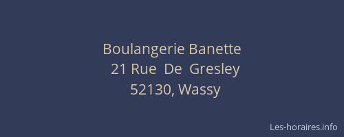 Boulangerie Banette