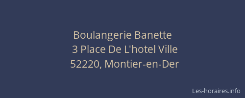 Boulangerie Banette