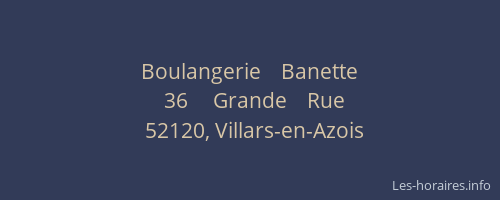 Boulangerie    Banette