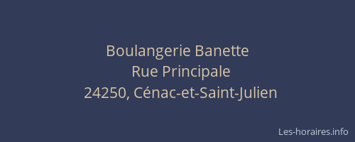 Boulangerie Banette