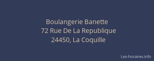 Boulangerie Banette