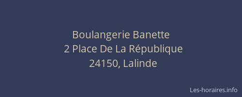 Boulangerie Banette