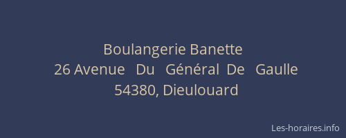 Boulangerie Banette