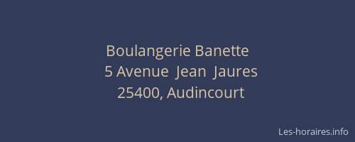Boulangerie Banette