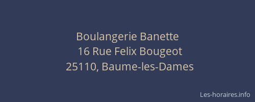 Boulangerie Banette