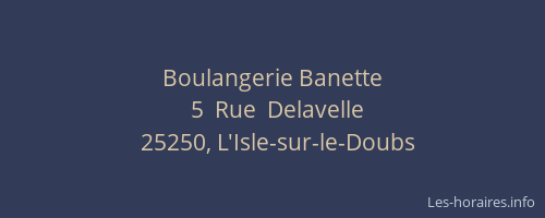 Boulangerie Banette