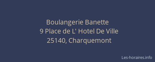 Boulangerie Banette