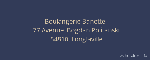 Boulangerie Banette
