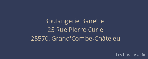 Boulangerie Banette