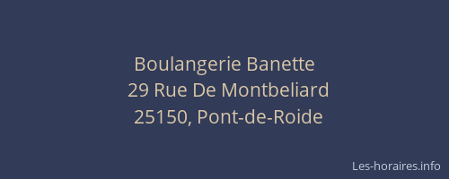 Boulangerie Banette