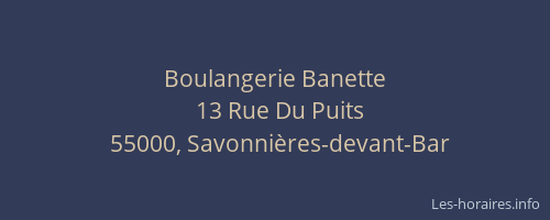 Boulangerie Banette