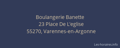 Boulangerie Banette