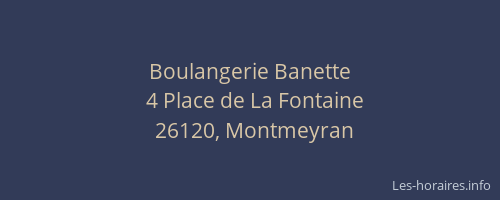 Boulangerie Banette