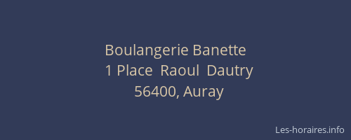 Boulangerie Banette