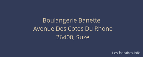 Boulangerie Banette