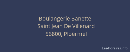Boulangerie Banette