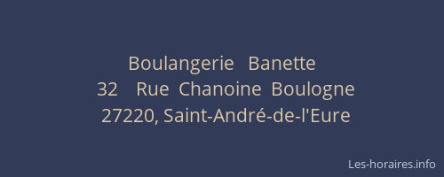 Boulangerie   Banette