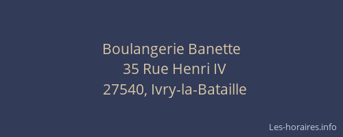 Boulangerie Banette