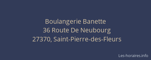 Boulangerie Banette