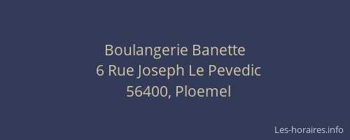 Boulangerie Banette