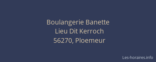 Boulangerie Banette