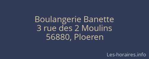 Boulangerie Banette
