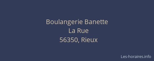 Boulangerie Banette