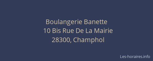 Boulangerie Banette