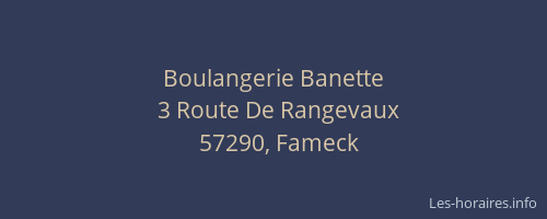 Boulangerie Banette