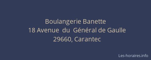 Boulangerie Banette