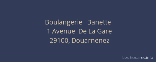 Boulangerie   Banette