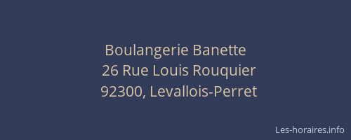 Boulangerie Banette