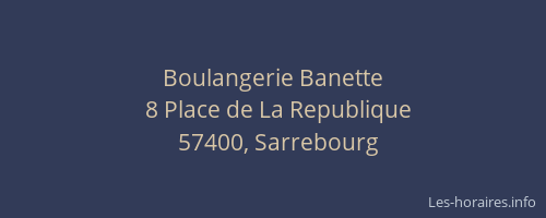 Boulangerie Banette