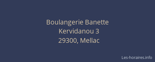 Boulangerie Banette