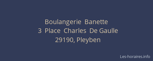 Boulangerie  Banette