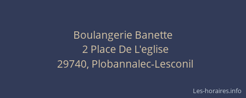 Boulangerie Banette