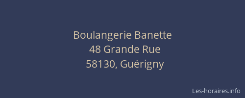 Boulangerie Banette