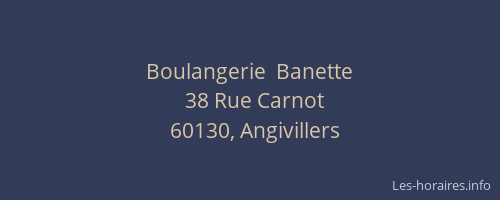 Boulangerie  Banette