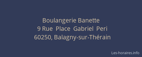Boulangerie Banette