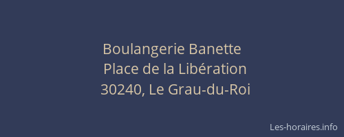 Boulangerie Banette