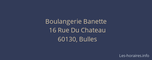 Boulangerie Banette