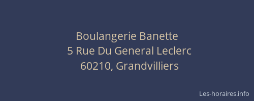 Boulangerie Banette