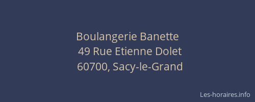 Boulangerie Banette