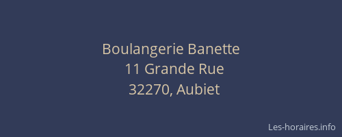 Boulangerie Banette