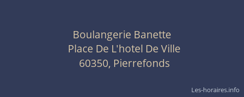 Boulangerie Banette