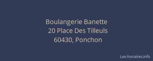 Boulangerie Banette