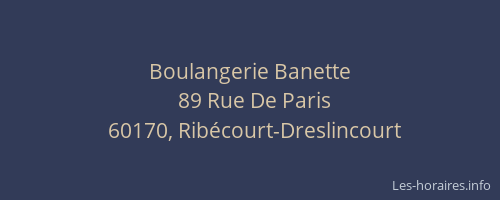 Boulangerie Banette