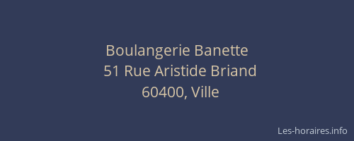 Boulangerie Banette