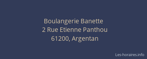 Boulangerie Banette